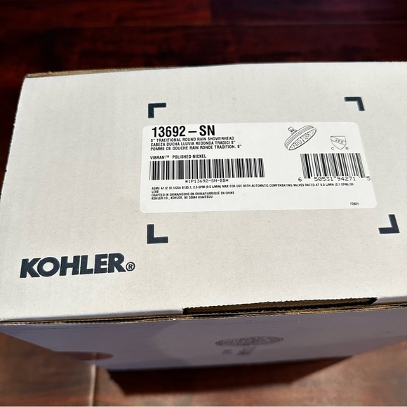 Kohler Traditional Round 8” Rainhead - Vibrant Polished Nickel - Picture 3 of 7
